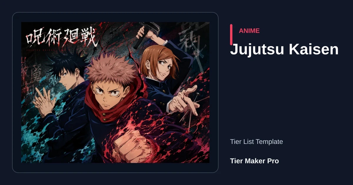 Jujutsu Kaisen tier list template preview
