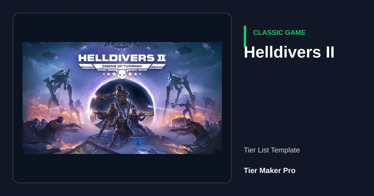 Helldivers II tier list template preview