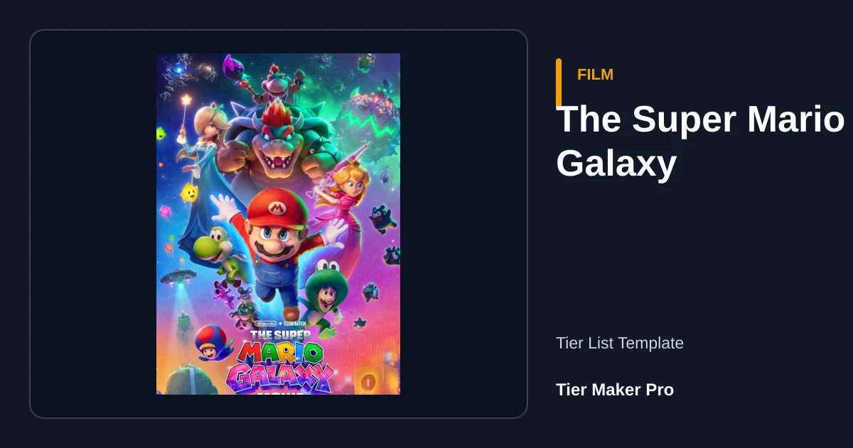 The Super Mario Galaxy tier list template preview