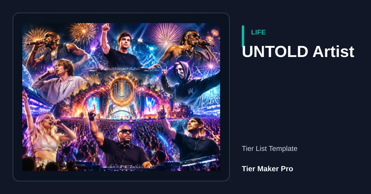 UNTOLD Artist tier list template preview