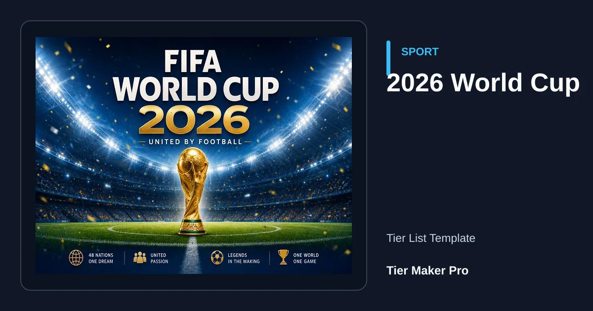 2026 World Cup tier list template preview
