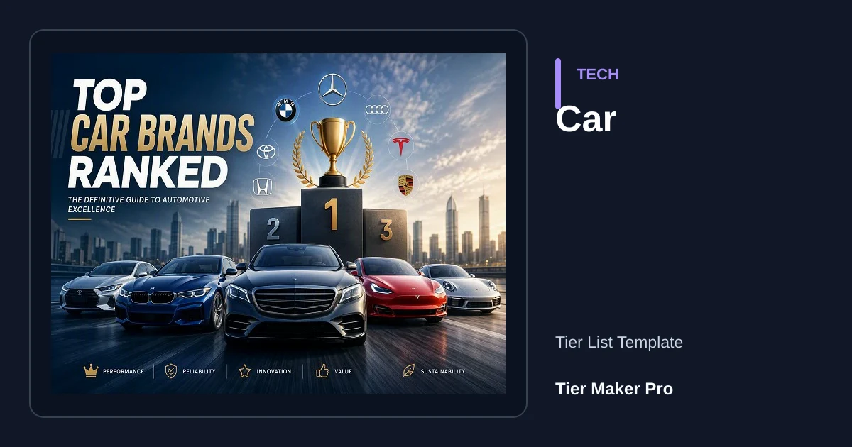 Car tier list template preview