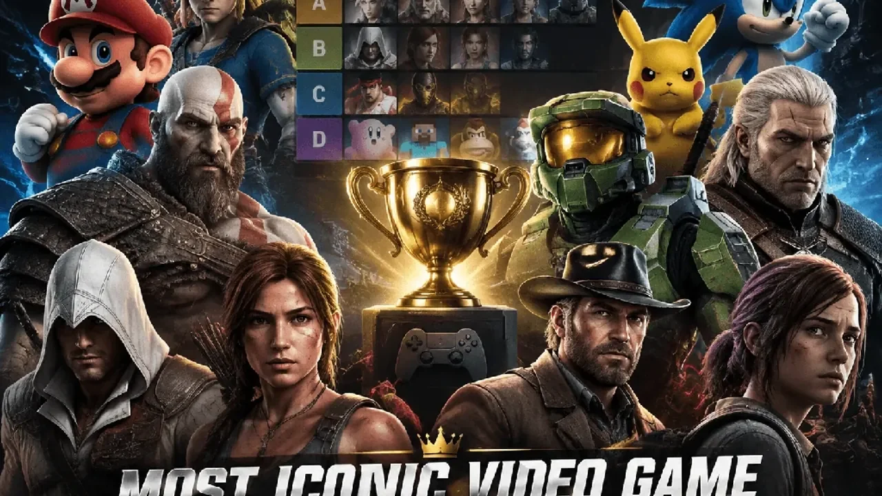 Iconic Video Game Characters Tier List tier list template preview