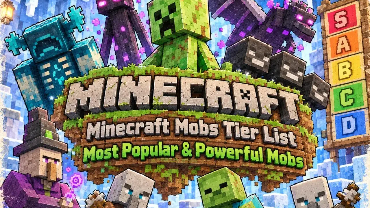 Mobs do Minecraft: os mais populares e poderosos tier list template preview