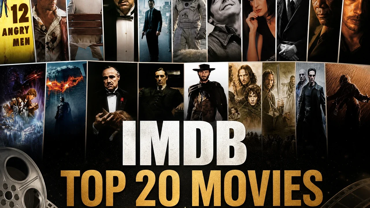 IMDb Top 20 Movies tier list template preview