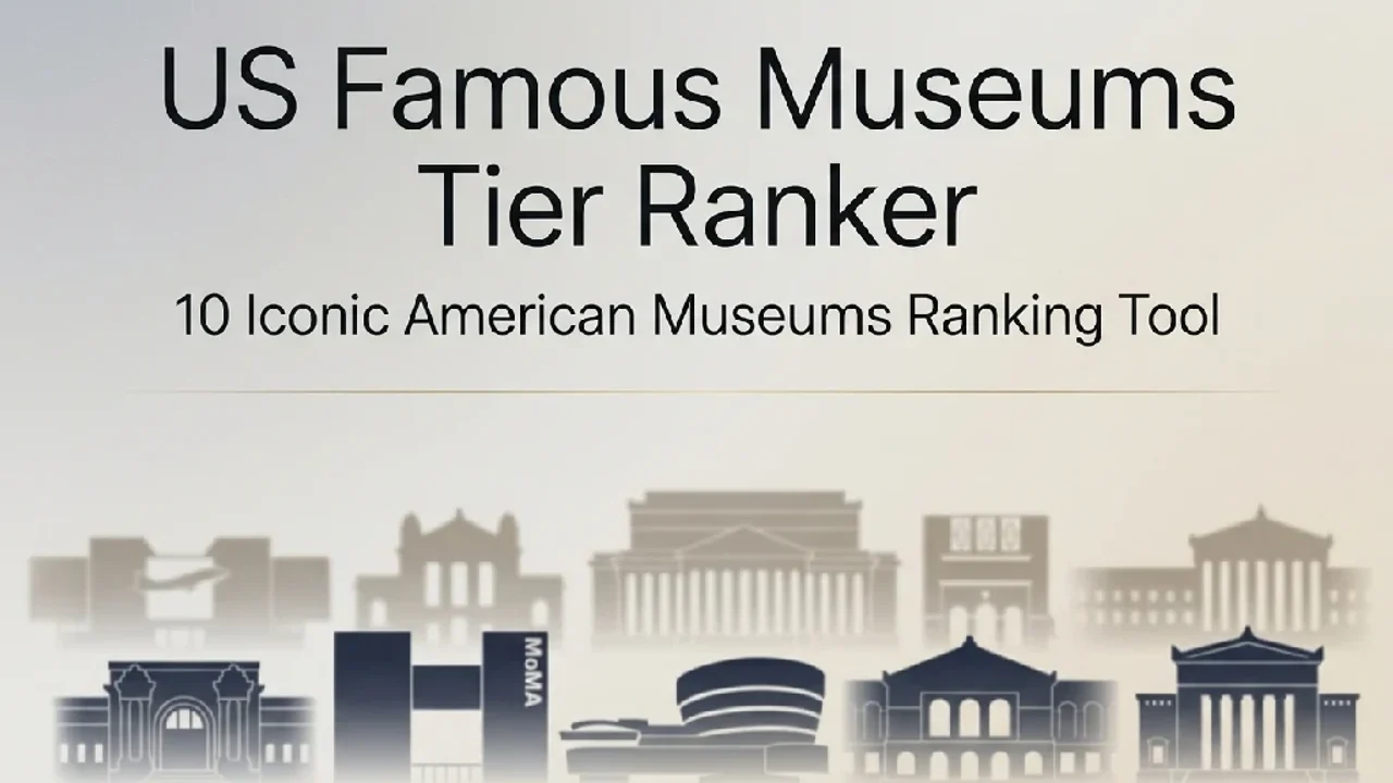 US Top 10 Museums tier list template preview
